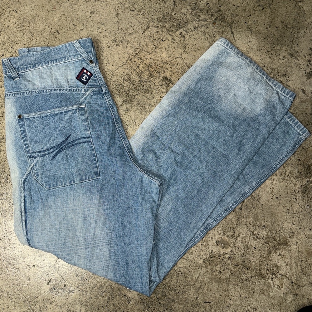 Vintage Y2K 90s phat farm baggy hip hop wide leg jeans size 34